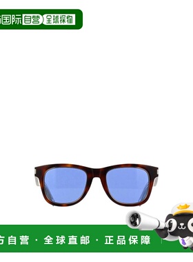 香港直邮Saint Laurent 徽标圆形框太阳镜 SL51RIM