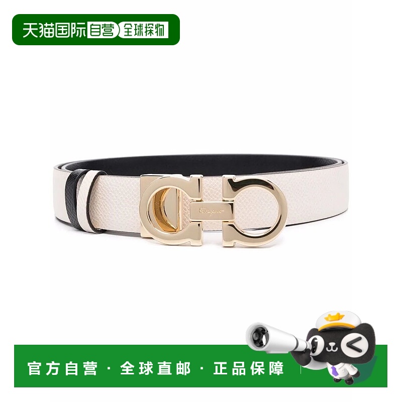 香港直邮Salvatore Ferragamo 菲拉格慕 女士 锤痕皮革双面锁扣图