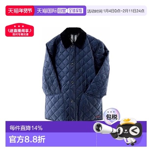 欧洲直邮自营Burberry博柏利男士格纹单排扣双面翻领棉服新年礼物