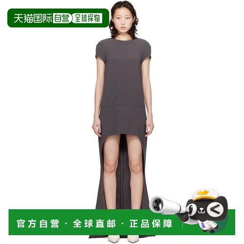 1h可退 香港直邮Courreges 女士 灰色 Circle Edge 连衣裙 126CRO
