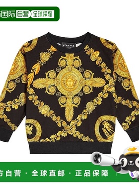 1h可退 香港直邮Versace Young 男童 Barocco 棉质卫衣童装 00371