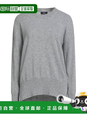 香港直邮THEORY 希尔瑞 女士 羊绒混纺毛衣 grey灰色 舒适时尚