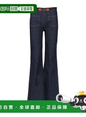 香港直邮Celine 喇叭牛仔裤 RP01K558Z.喇叭裤