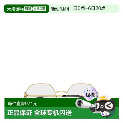 1h可退 香港直邮Gucci古驰GOLD-GOLD-TRANSPARENT女士眼镜