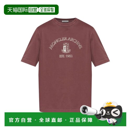 香港直邮Moncler 盟可睐 男士 徽标印花圆领 T 恤 L10918C0001389