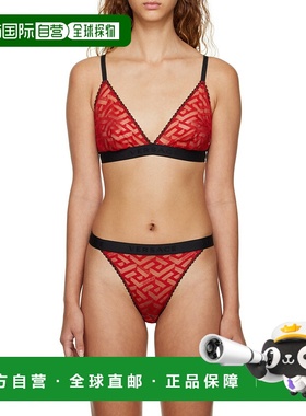 香港直邮Versace 徽标弹性薄纱性感文胸内衣 10021211A016471R690