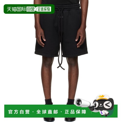 1h可退 香港直邮essentials fear of god 男士 黑色 Vacation 短