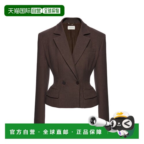 1h可退 美国直邮magda butrym 女士 双排扣结构感亚麻混纺西装外
