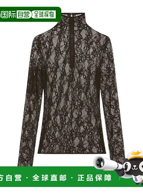香港直邮Courreges 蕾丝立领上衣 325CTO444PA0132