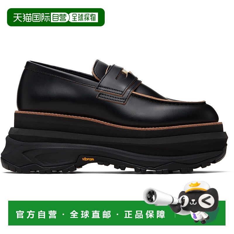 香港直邮Sacai 男士 黑色 Platform 乐福鞋 SCM338