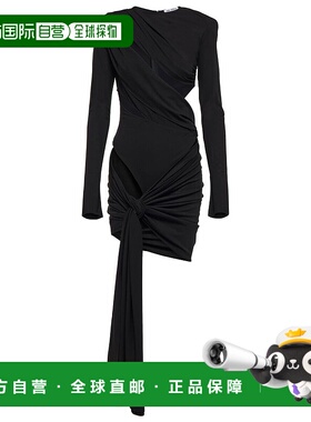 香港直邮The Attico 女士 剪口褶皱迷你包臀裙连衣裙 001288