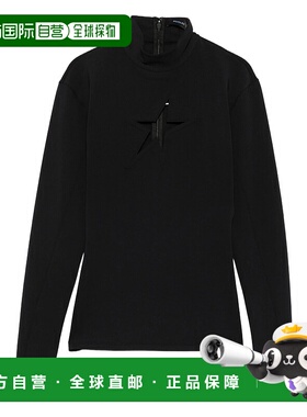 香港直邮Mugler 穆勒 女士 MUGLER and Polos T恤黑色T恤 25F3TO0