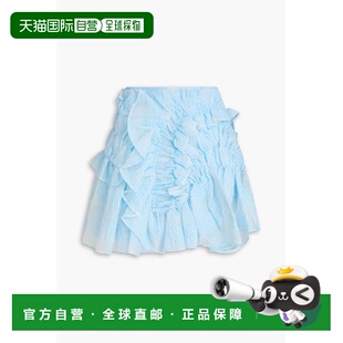 香港直邮Cecilie Bahnsen 女士 Odessa 荷叶边欧根纱迷你半身裙 2