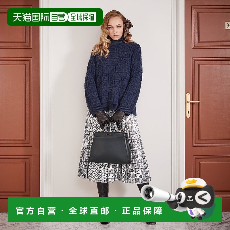 香港直邮Fendi 蓝色FF针织套衫 FZY874A9WF长袖