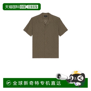 M10521594 1h可退 香港直邮VINCE 男士 棉质网眼衣领衬衫