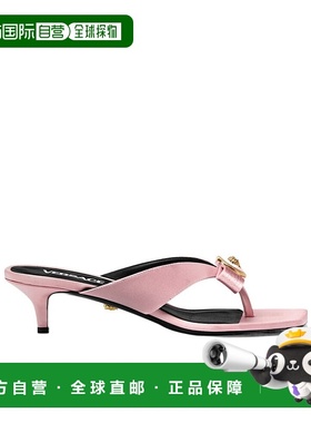 香港直邮Versace GIANNI 丝带低帮缎面高跟凉鞋 10130171A00619
