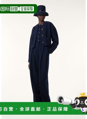 自营欧洲直邮Loro Piana 女士深蓝色羊绒夹克