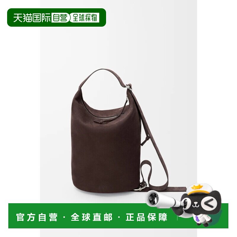 自营欧洲直邮LOEWE罗意威 Loop男士深棕色粒面磨砂革水桶包斜挎包