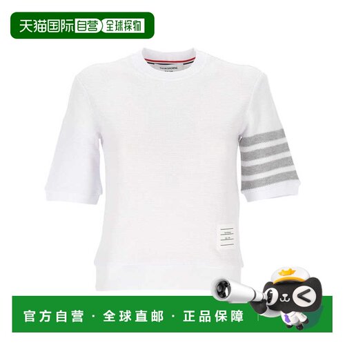 1h可退 香港直邮THOM BROWNE 女士T恤 FJS222AJ0248100 SS2026 白