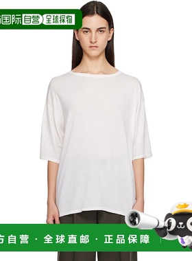 1h可退 香港直邮toteme 女士 白色 Longline Knit T 恤 254WRT062
