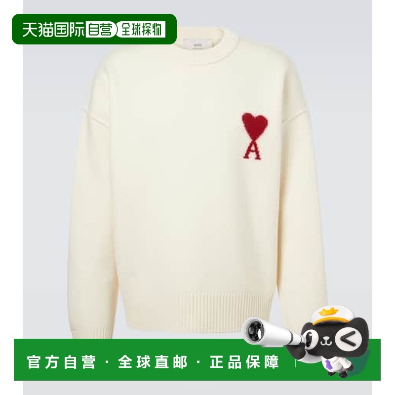 1h可退 香港直邮Ami Paris 男士 Ami De Cœur 初剪羊毛毛衣