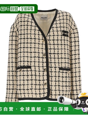 【99新未使用】香港直邮Miu Miu 羊毛长袖休闲夹克 MH1873139KS23
