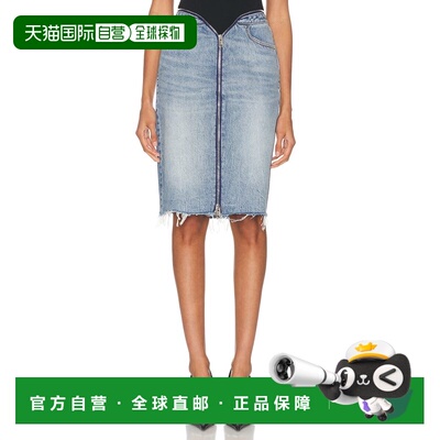 香港直邮Alexander Wang 亚历山大 王 女士 Dipped V领拉链腰带半