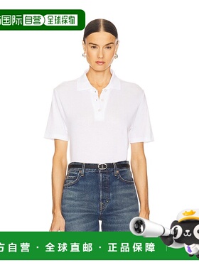 1h可退 香港直邮VINCE 女士 舒适短袖Polo衫 V091784683 white白