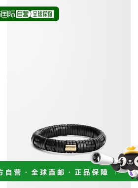 自营1h可退 欧洲直邮LOEWE/罗意威 女士黑色黄铜/小牛皮手链新款