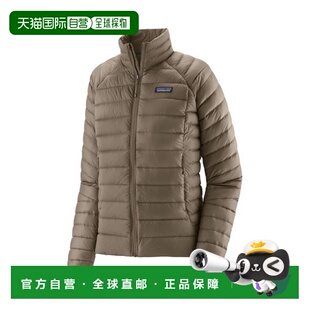 自营欧洲直邮PATAGONIA Down Sweater女士浅棕褐色尼龙羽绒服