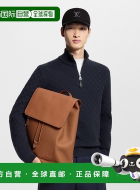 自营欧洲直邮LV路易威登 Fastline系列男士棕褐色小牛皮磁扣翻盖