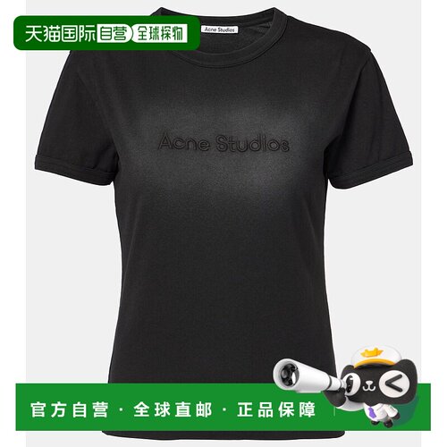 香港直邮Acne Studios 艾克妮 女士 层叠感徽标棉质针织T恤