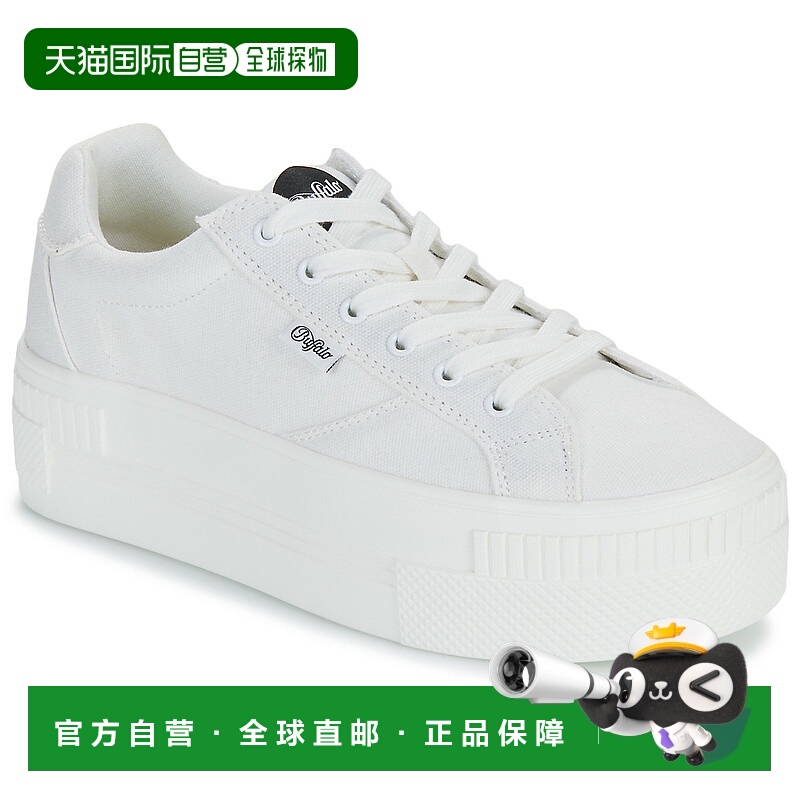 欧洲直邮Buffalo 女士 PAIRED 白色 低帮厚底板鞋