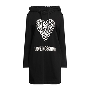black黑色 香港直邮moschino 舒适时 连衣裙 短款 爱莫斯奇诺 女士