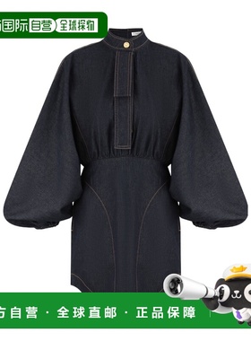 香港直邮Zimmermann 牛仔褶皱连衣裙 6967DC26R