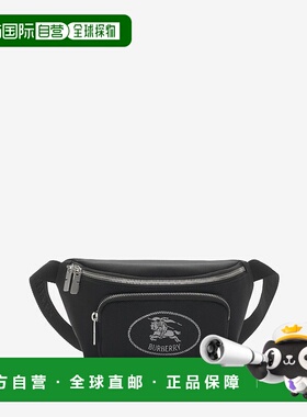 自营欧洲直邮Burberry博柏利 Orkney系列男士黑色聚酯纤维骑士印