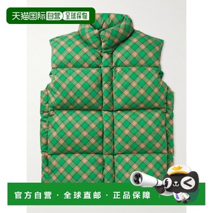 格纹绗缝棉提花羽绒背心 男士 ERL06J0082373 香港直邮Erl 1h可退