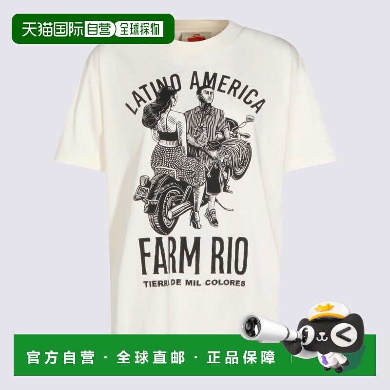 1h可退 香港直邮FARM RIO 女士 FARM and Polos 里约T恤浅褐色T恤