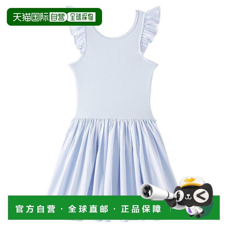 1h可退 香港直邮Molo 女童 Cloudia 棉质连衣裙童装 blue蓝色 舒