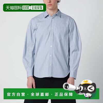 香港直邮Sacai 男士 浅蓝条纹棉质衬衫 26-03934MCO458