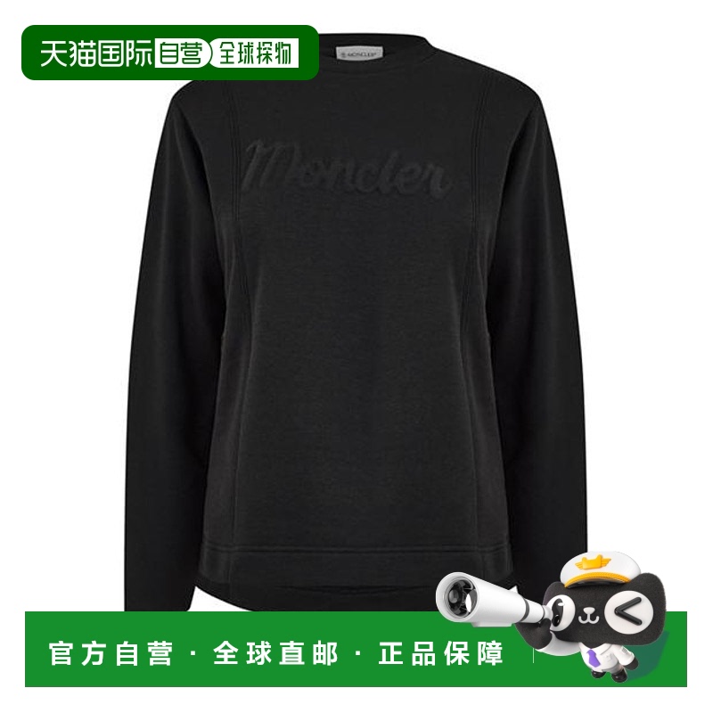 1h可退 香港直邮Moncler 盟可睐 女士 Badge 卫衣 black黑色 舒适