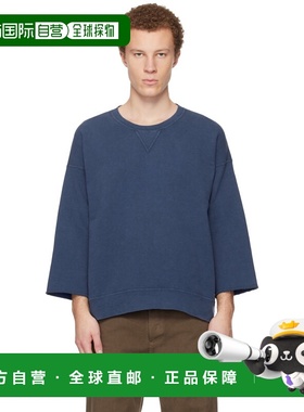 香港直邮Visvim 维斯维木 男士 蓝色 Jumbo SB 3/4 DMGD 套头衫 0