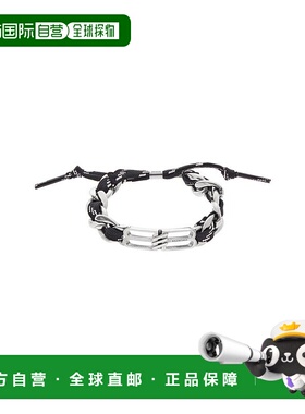 自营欧洲直邮Balenciaga巴黎世家 BB Icon Lace女士BB标识手链