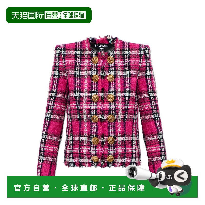 1h可退 香港直邮BALMAIN 女士西服 GF1SM509CG42AAA SS2026 粉红