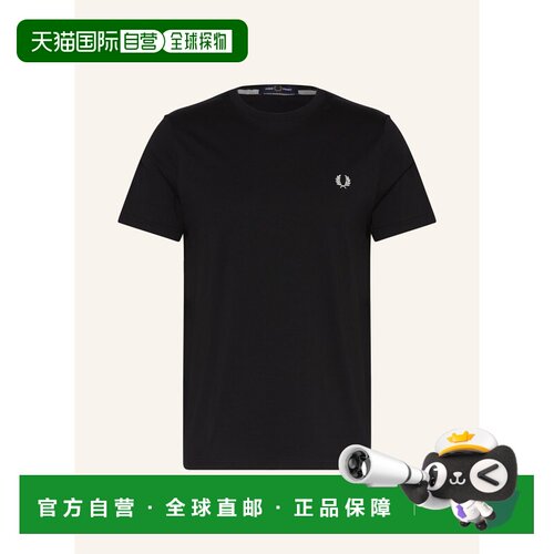 1h可退 欧洲直邮FRED PERRY 男士T恤 100154584813000 CO 黑色 T-