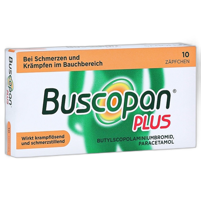 欧洲直邮德国药房Buscopan胃痉挛解痉止痛栓剂10粒胃痛肠痉挛痛经