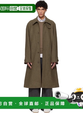 1h可退 香港直邮A.P.C. 男士 卡其色插肩袖大衣 WVBEKH01558