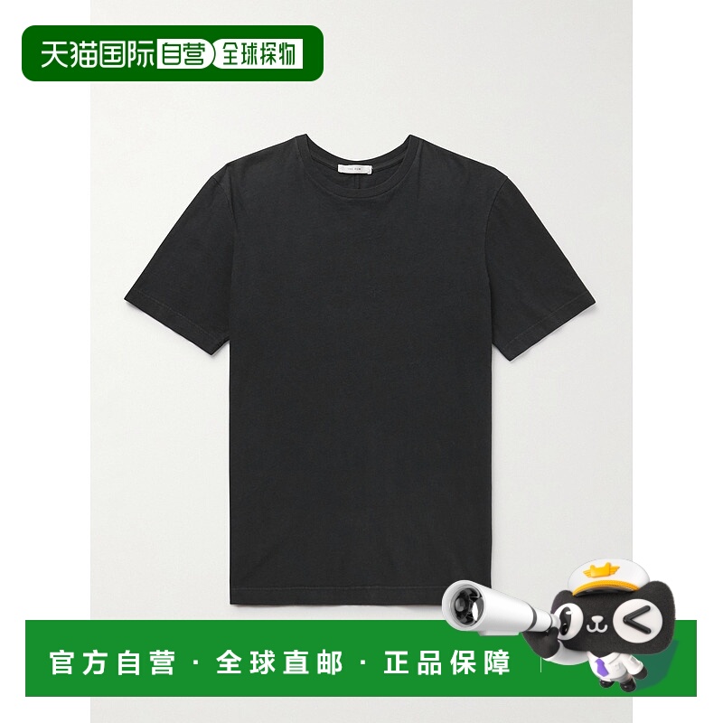 香港直邮The Row 男士 Luke 棉针织T恤 120K694 black黑色 舒适时
