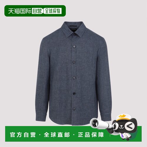 1h可退 香港直邮Z ZEGNA 男士衬衫 UHV75A3SOT52B07 SS2026 蓝色