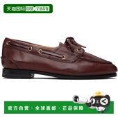 香港直邮Bally Plume 巴利 1h可退 女士 酒红色 乐福鞋 WF002VBU0